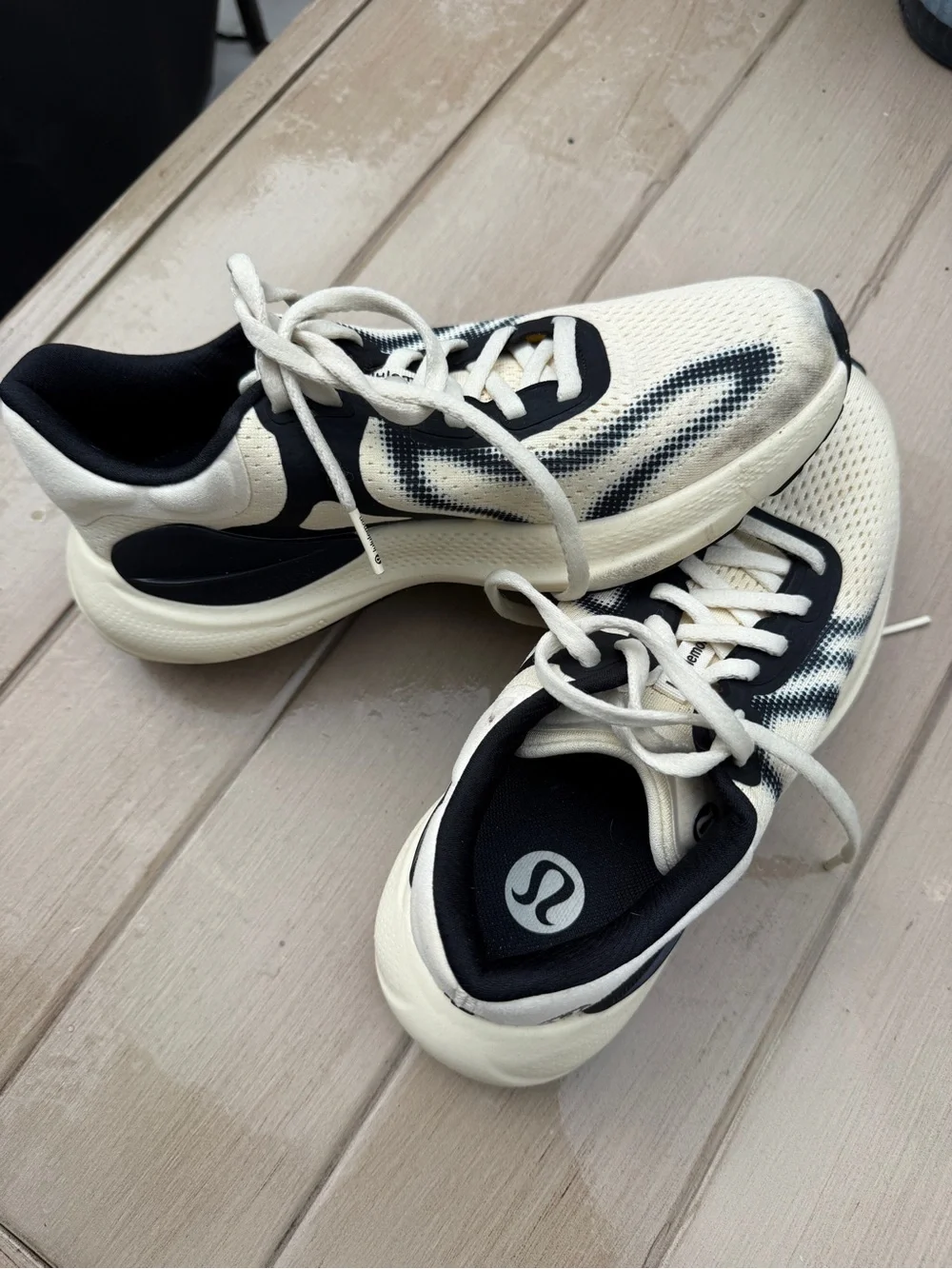 lululemon athletica Cream and Black Athletic Sneakers